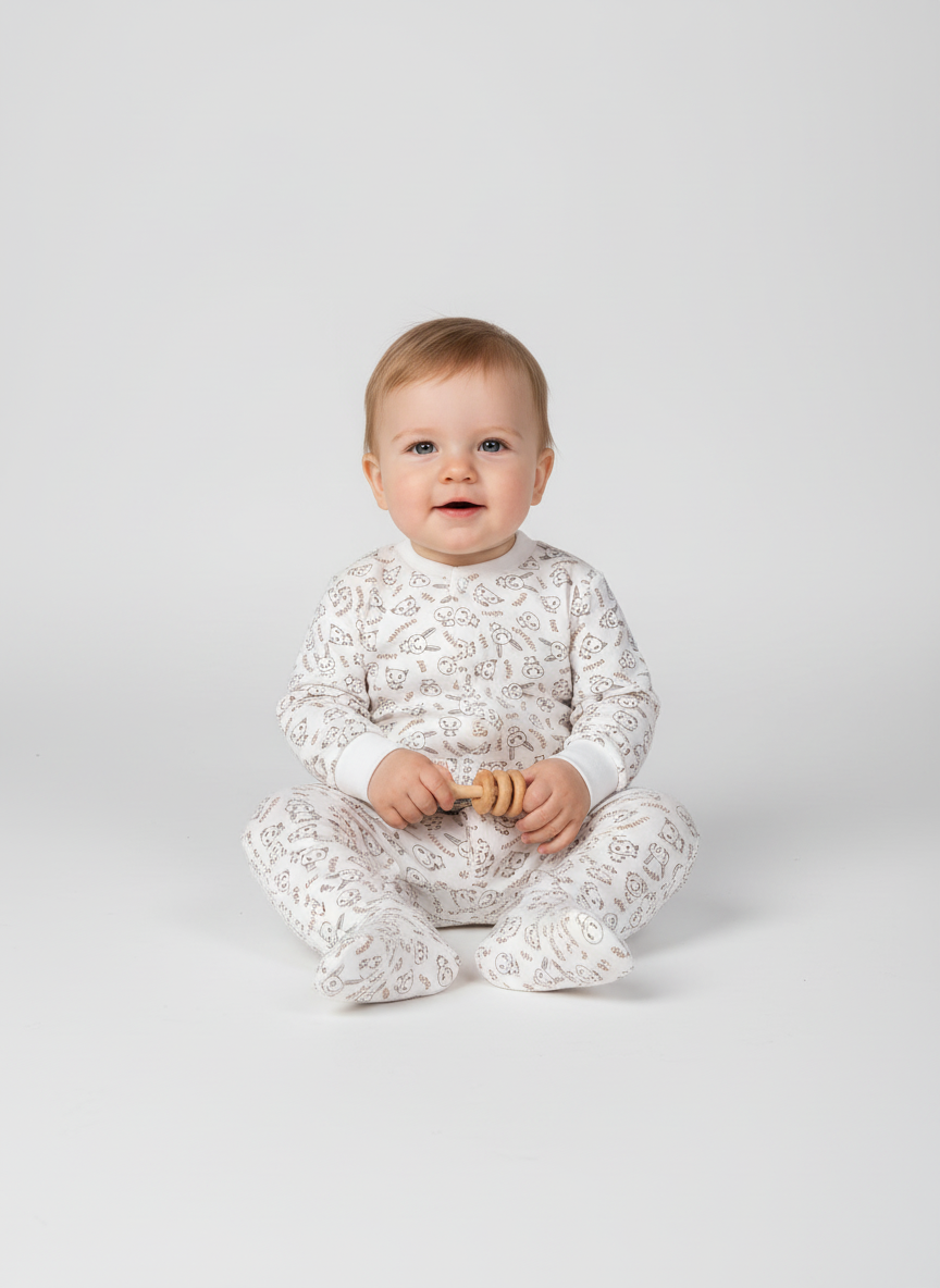 Комбинезон Утенок 262/1 молочный счет - фото 1