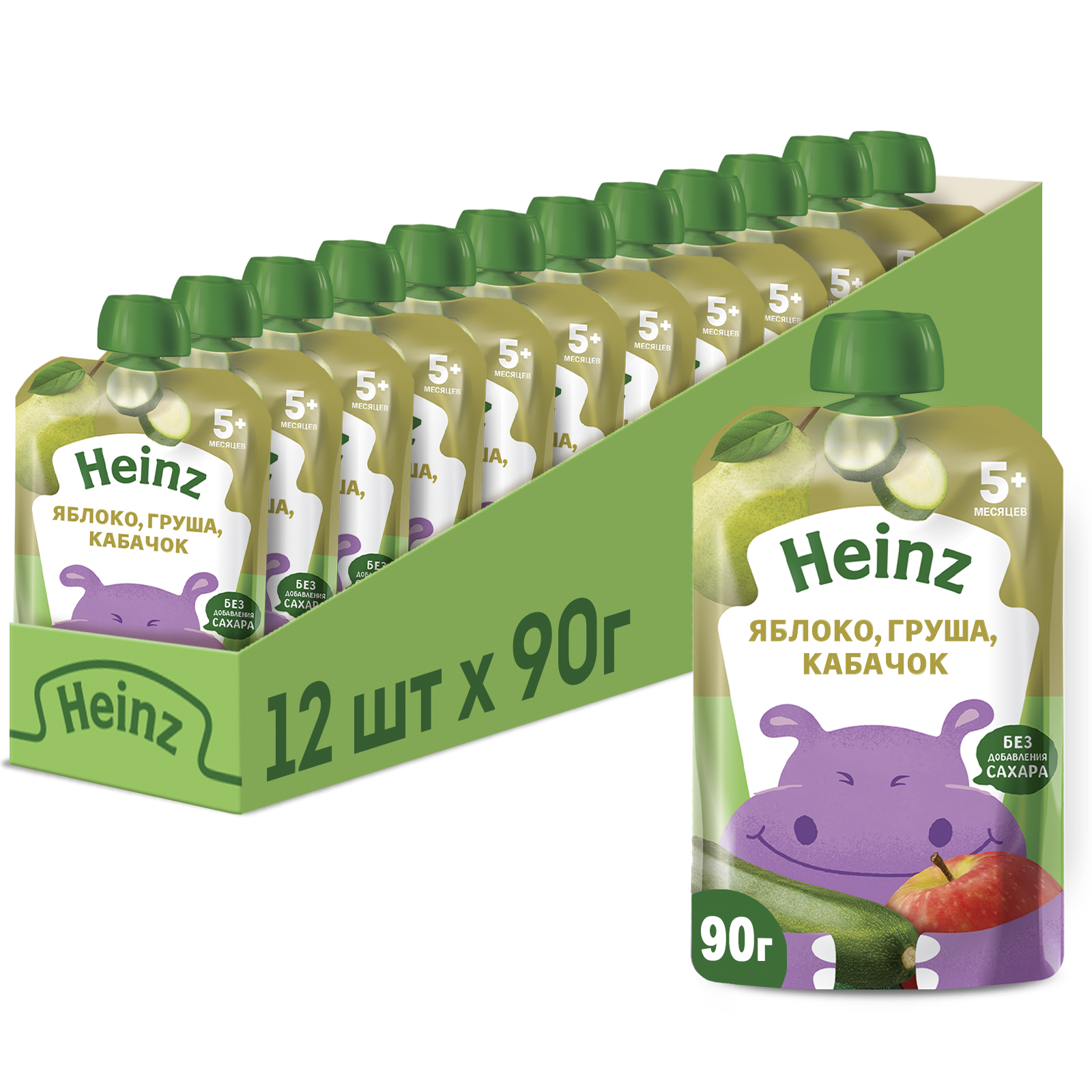 Пюре Heinz яблоко-груша-кабачок 90г с 5месяцев - фото 9