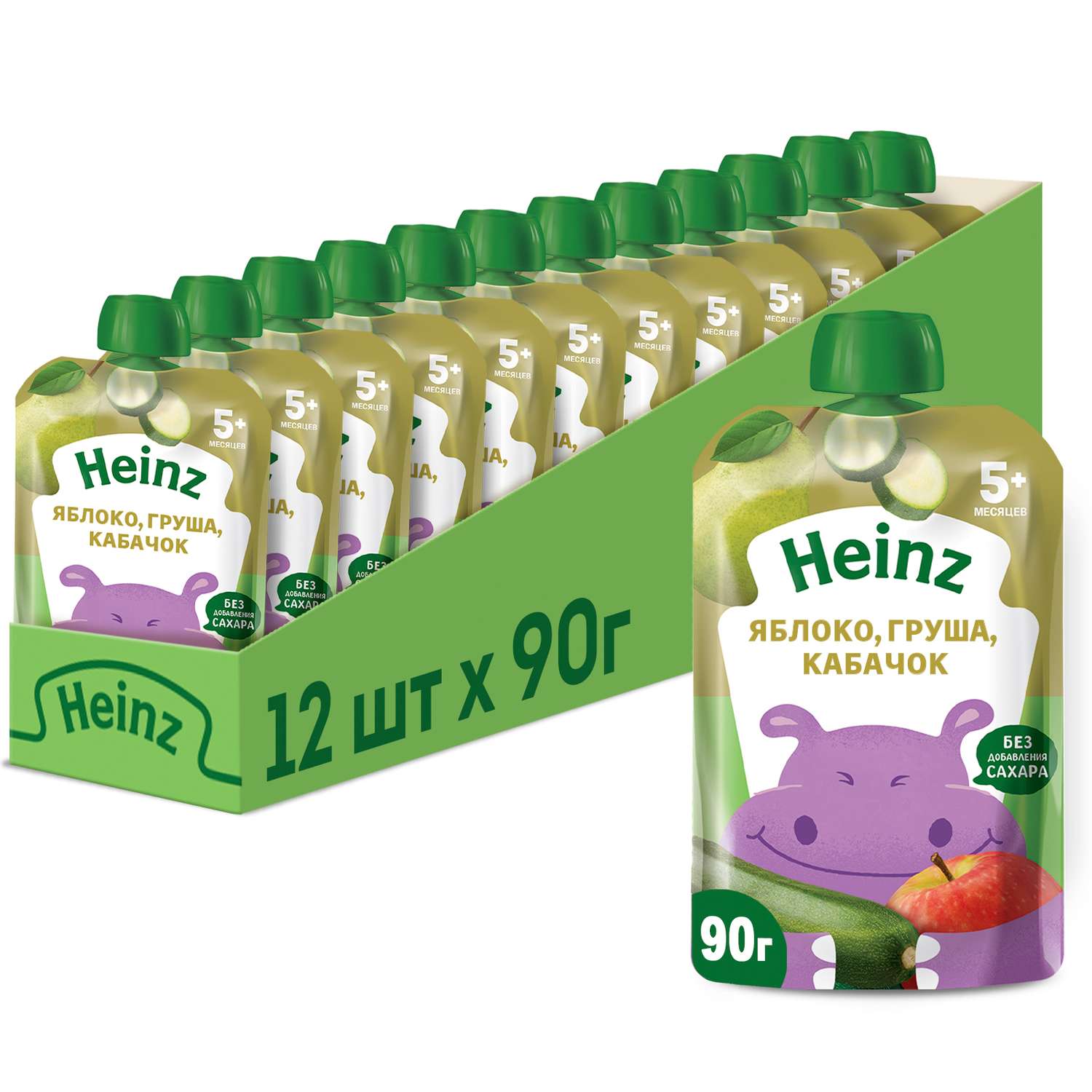 Пюре Heinz яблоко-груша-кабачок 90г с 5месяцев - фото 9
