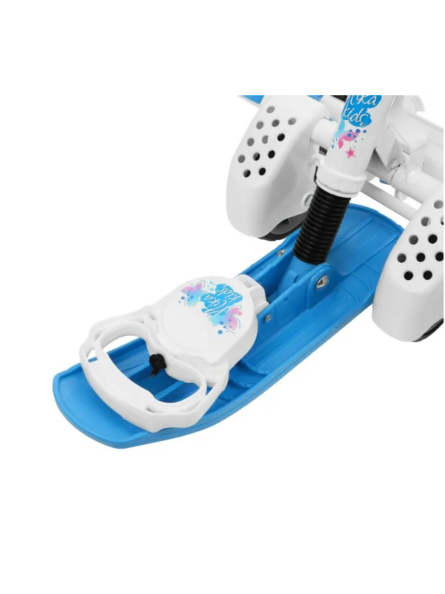 Снегокат NiKA kids Тс6 Бт с колесами, буксировочный трос со сматывателем, со спинкой, с тормозом, с ручкой - фото 4