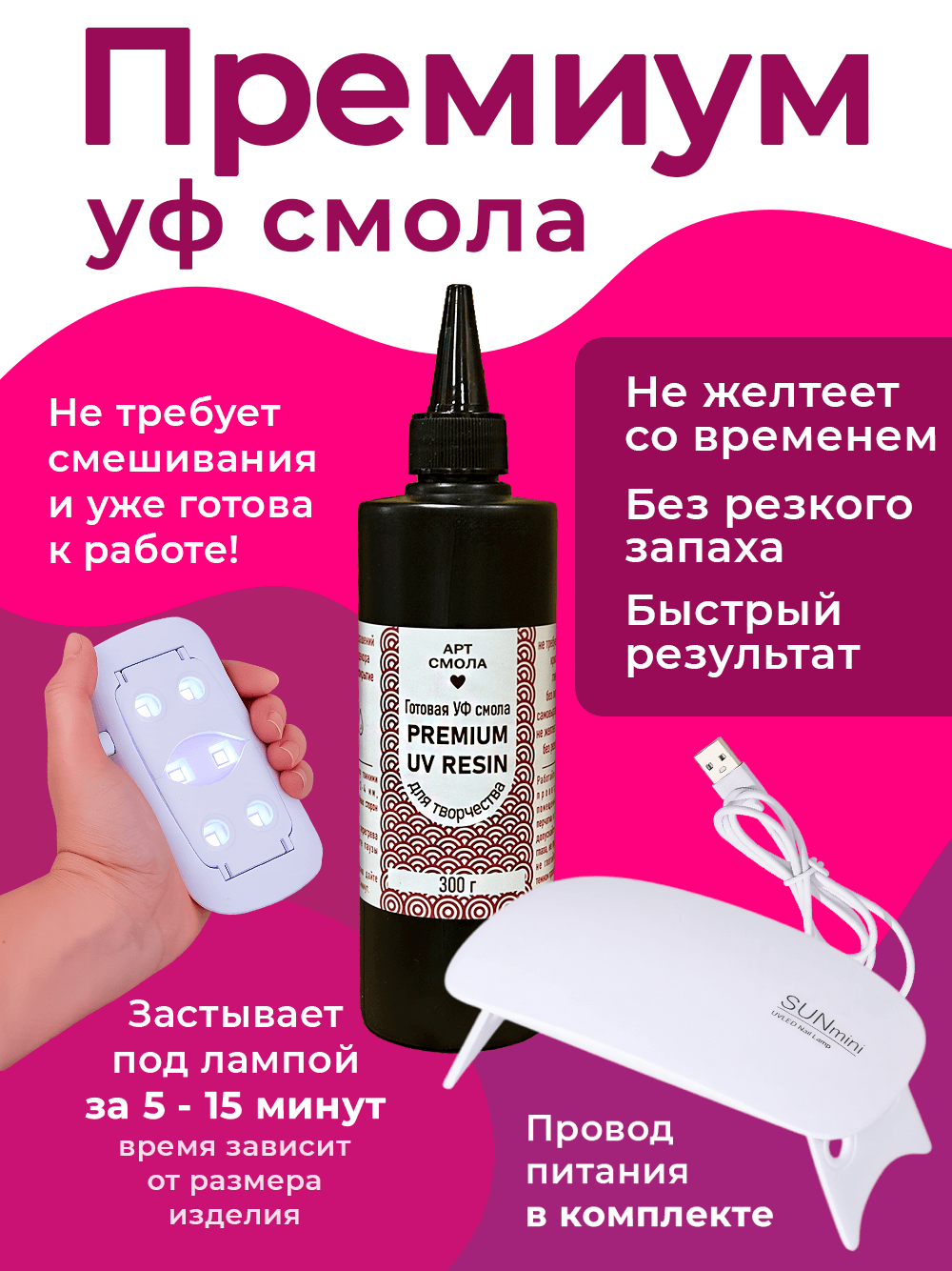 Набор для творчества Арт Смола эпоксидная смола BN-170 - фото 5