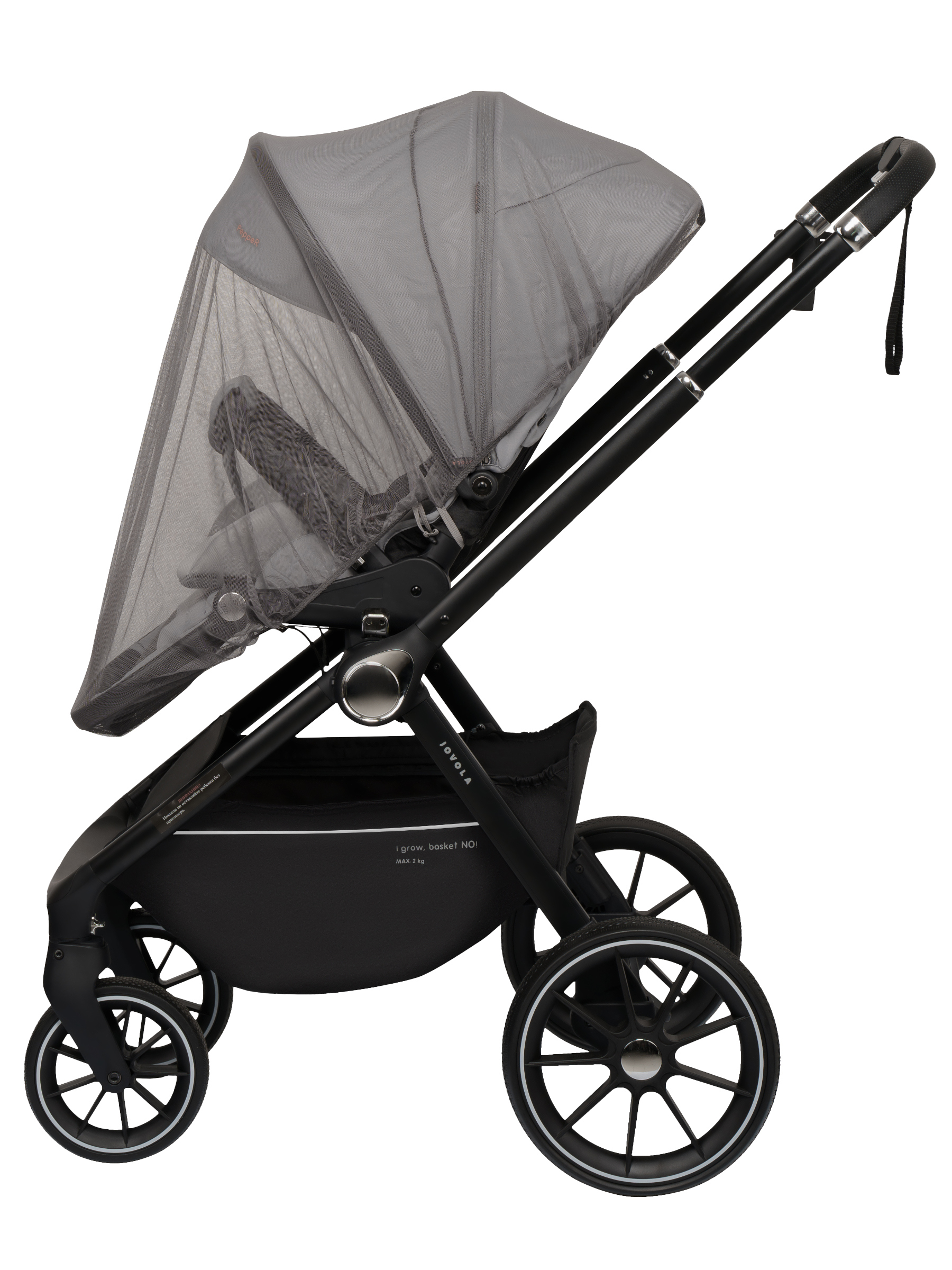 Коляска прогулочная JOVOLA Pepper всесезонная серебряный - фото 20