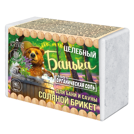 Соляной брикет для бани \"Банька\" Целебный 500г