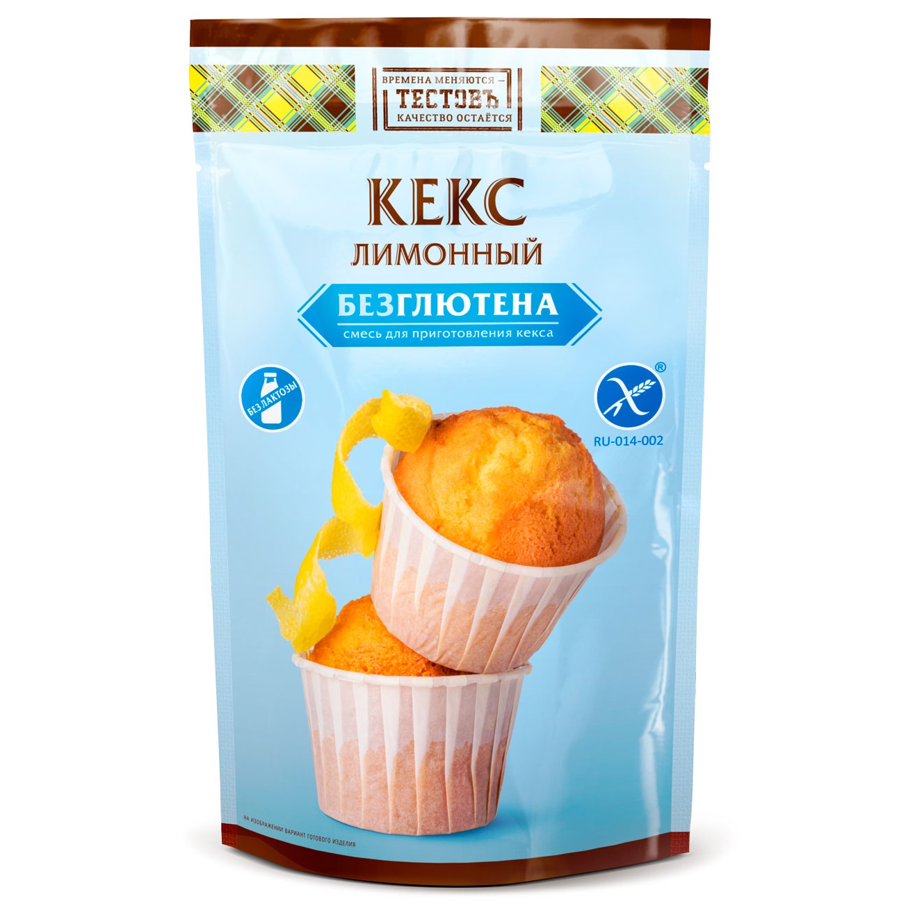Смесь для выпечки ТЕСТОВЪ Кекс лимонный без глютена 250 г - фото 1