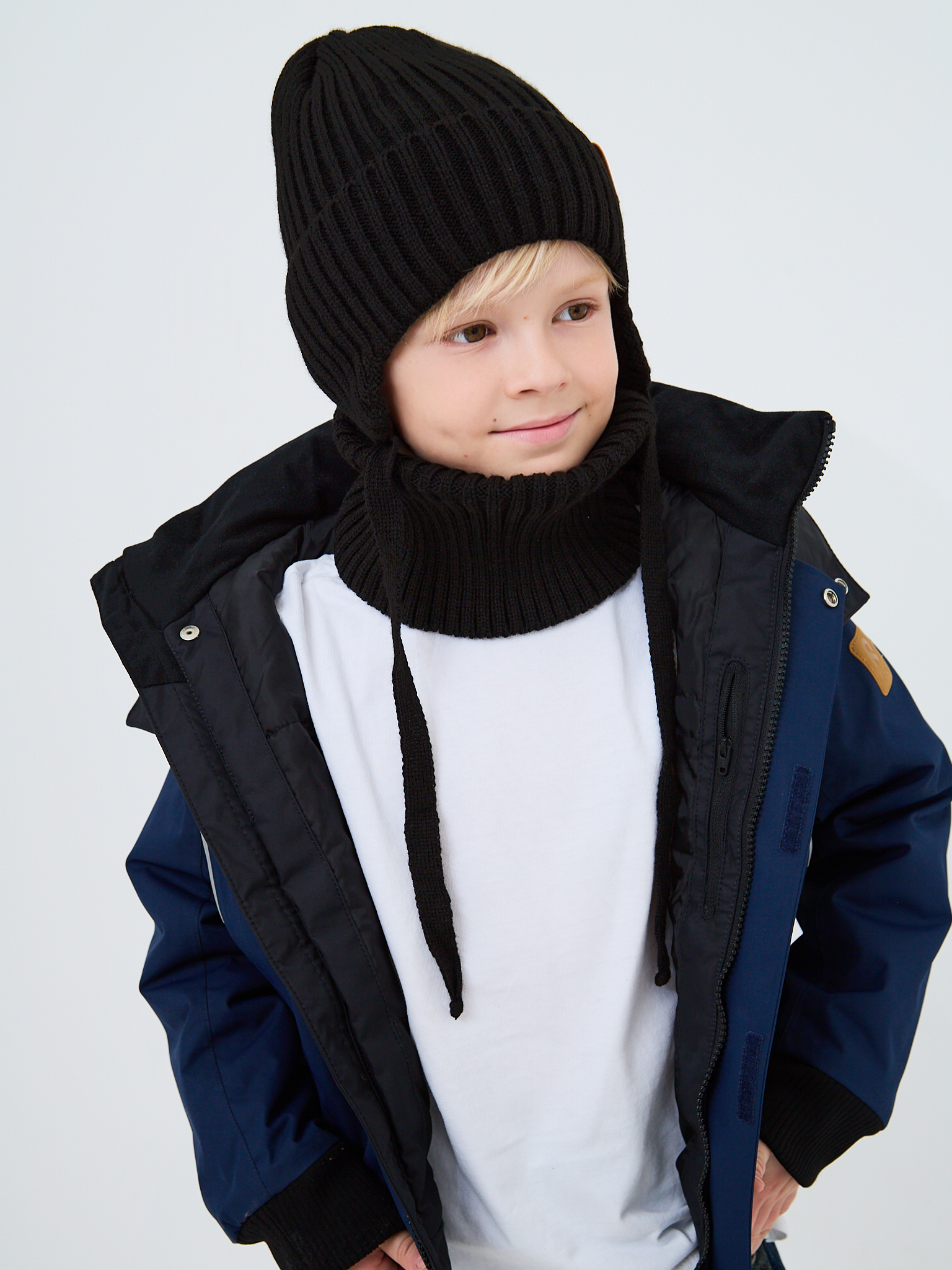 Шапка и снуд NYCkids NYC-H-56-zaviazki-blackB - фото 12
