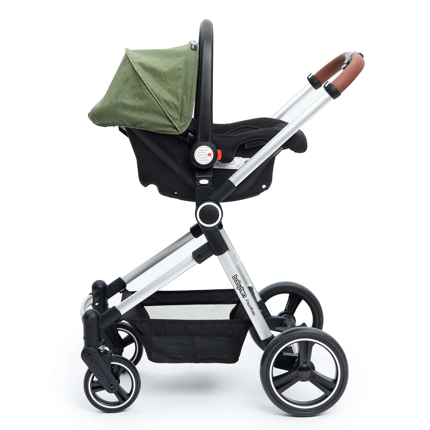 Коляска 3в1 Babyton Flexi Ride Black-Green зеленый - фото 30