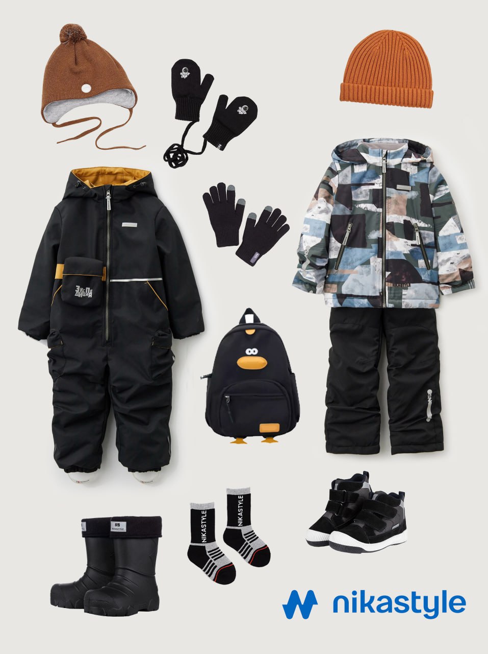 Комбинезон NIKASTYLE 8м2725 черный/горчица - фото 5