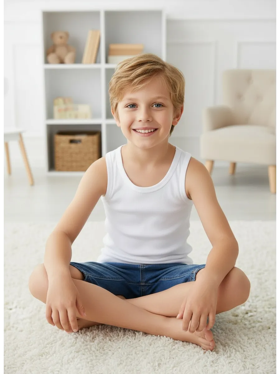 Майка Linas baby 1373-10 Белый - фото 5