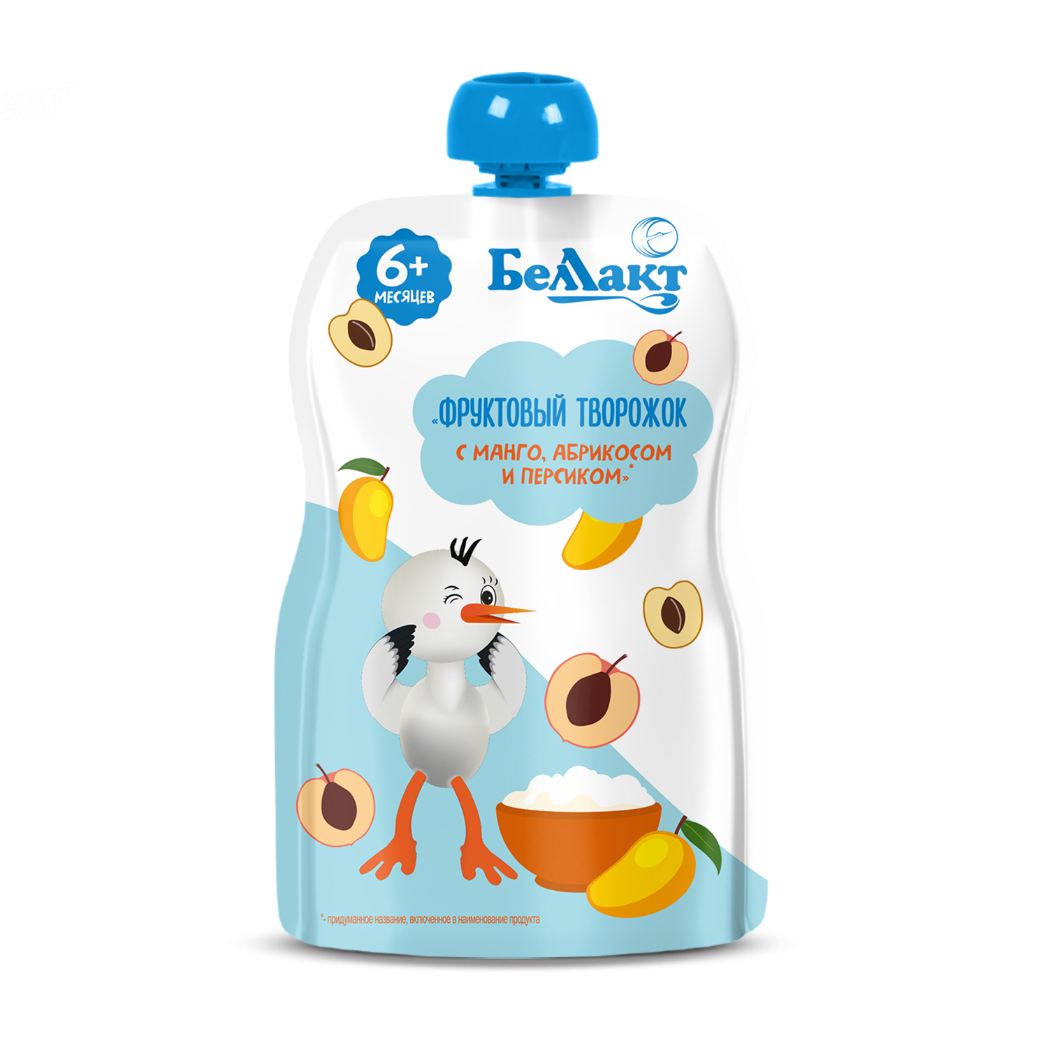 Пюре Беллакт Творожок с манго абрикосом и персиком с 6 мес 90 г - фото 1