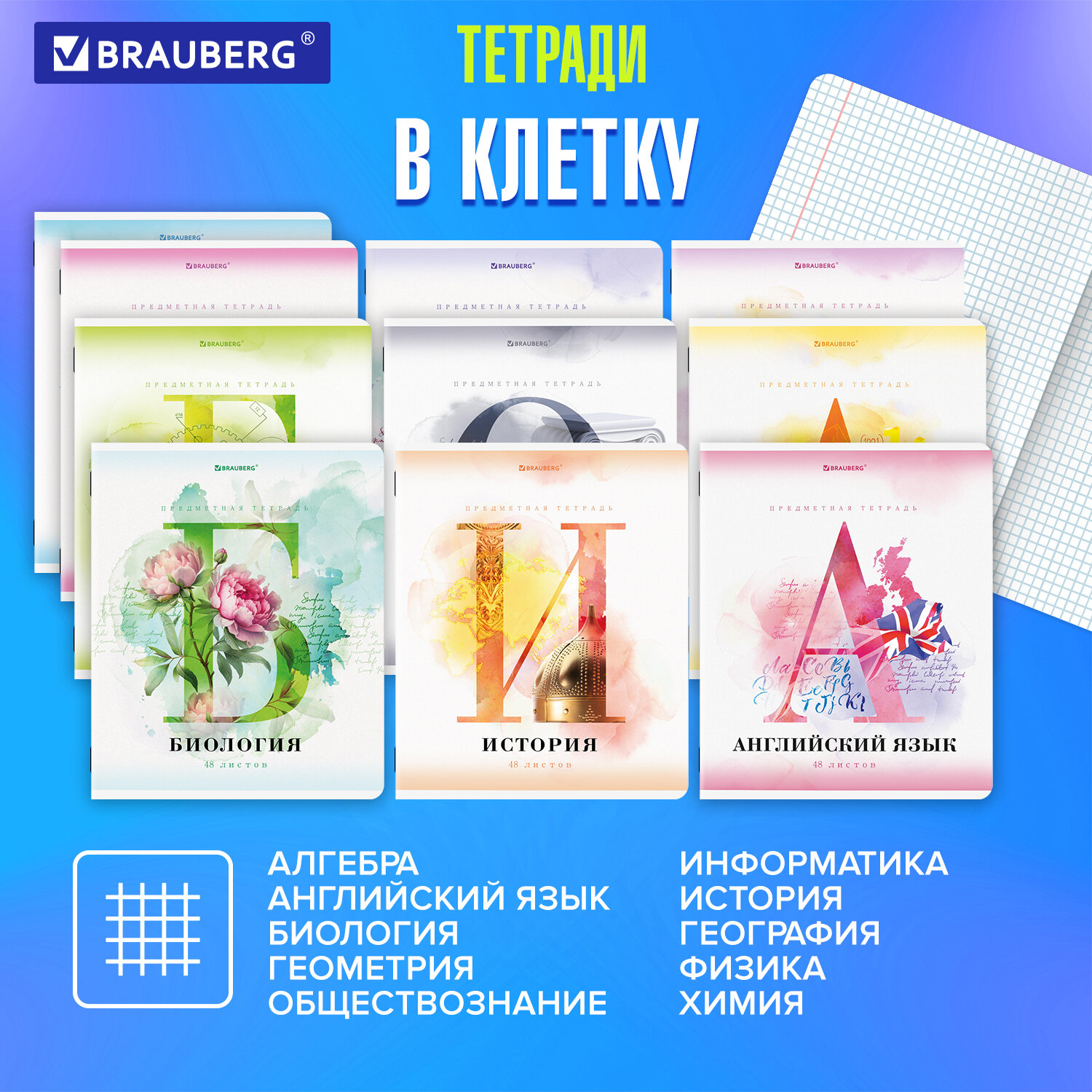 Тетрадь Brauberg 48 лист. 12 шт. - фото 2