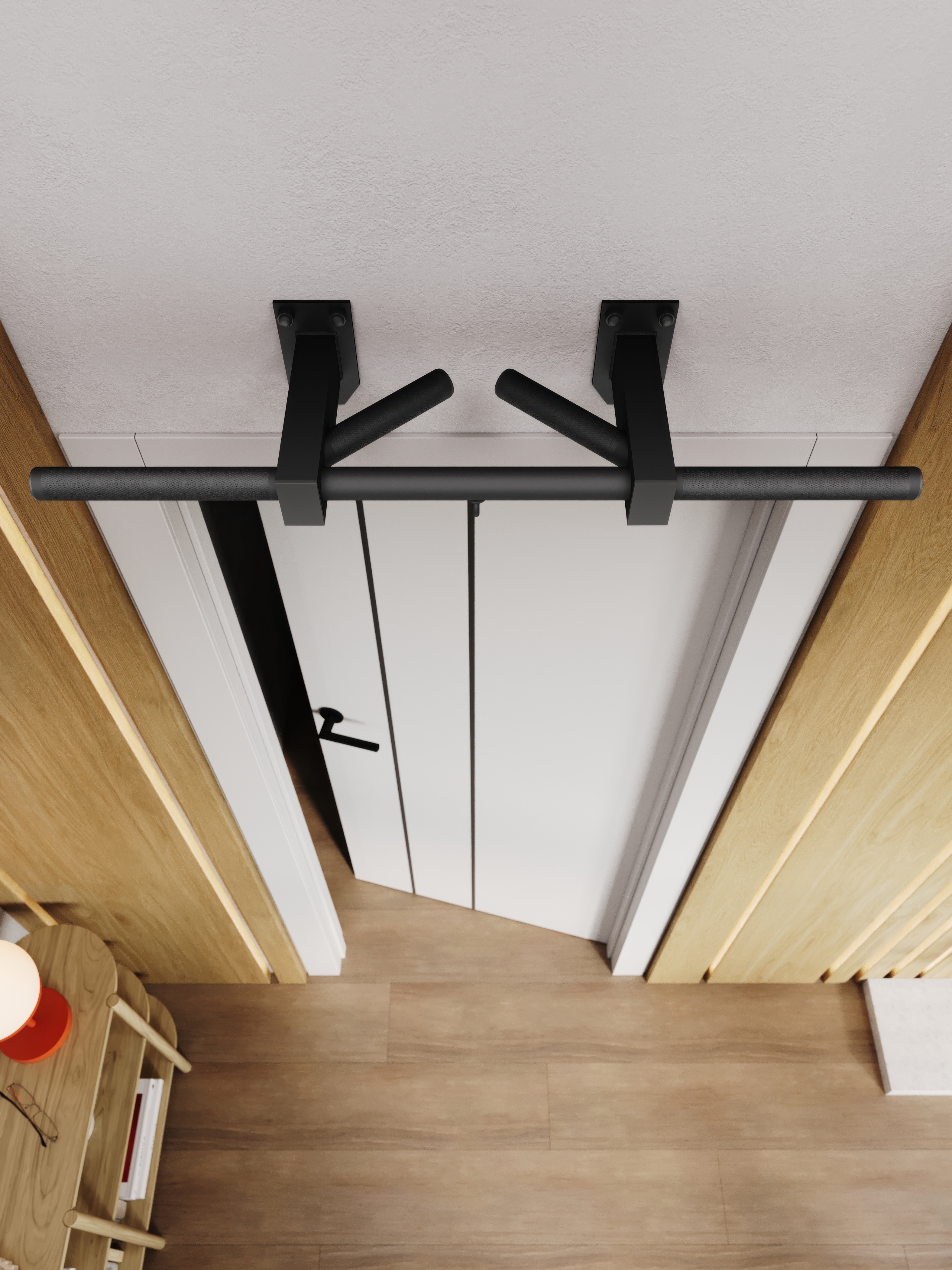 Турник наддверный "Бизон" BLACK - стальное рифление - фото 14