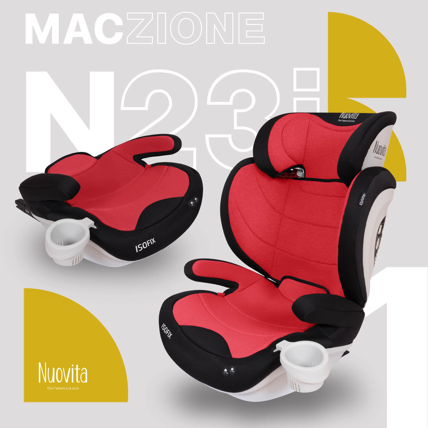 Автокресло Nuovita Isofix 2/3 (15-36 кг) - фото 1