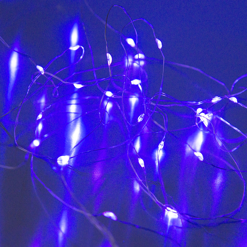 Светодиодная гирлянда FUNRAY Нить интерьерная 10 м сиреневый свет от сети SE-STRING-10100P - фото 3