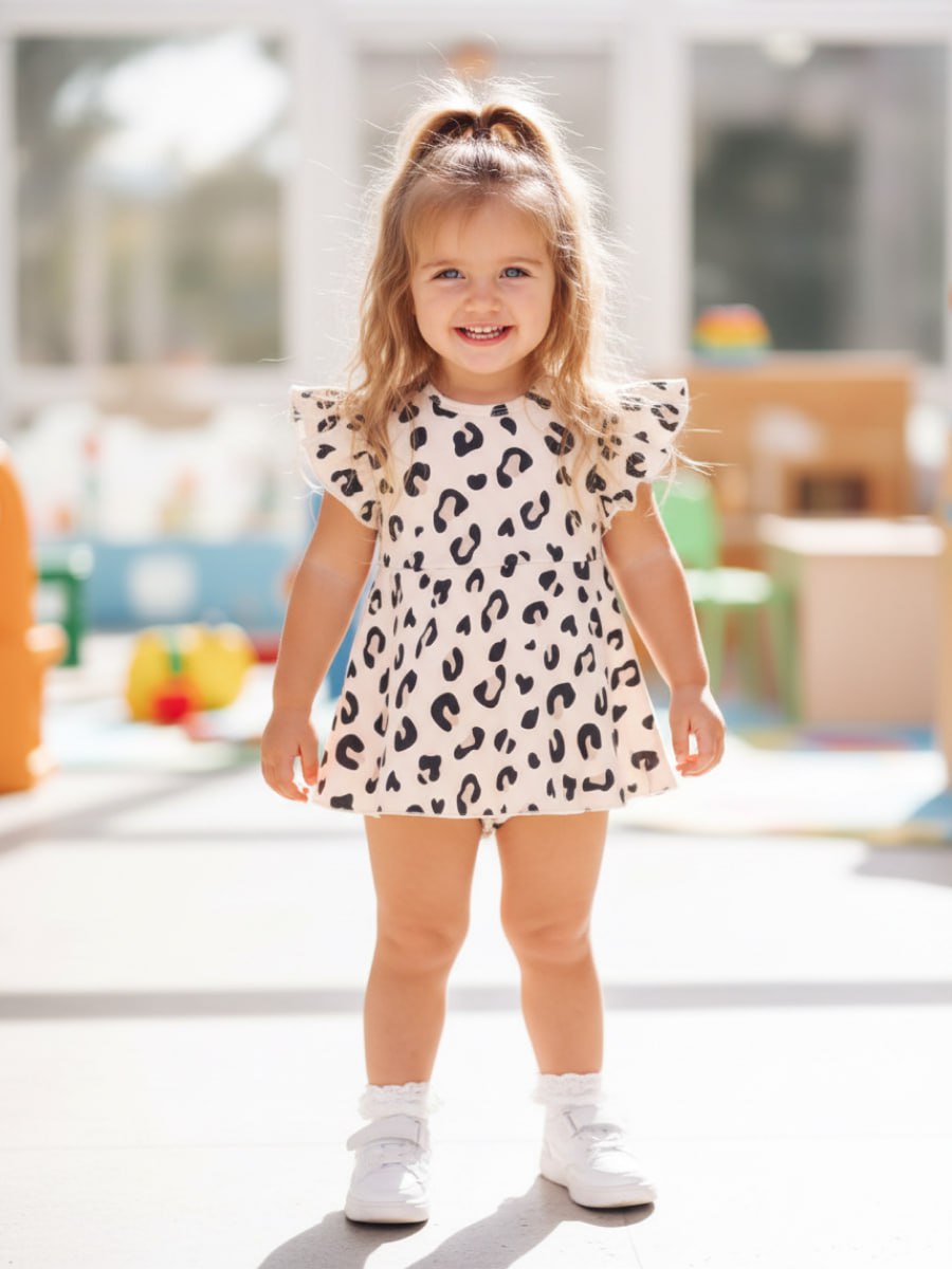 Боди-платье VEDDI 079к-21-экрю/леопард - фото 4