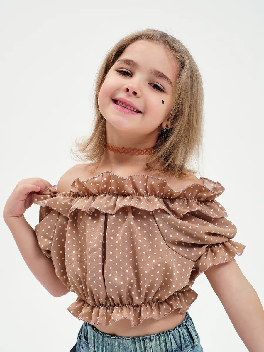 Топ RuStyle Топ-рюшк-гор-беж - фото 1