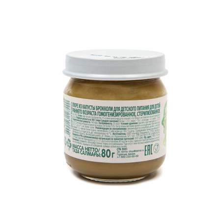 Пюре овощное Baby Go брокколи 80г с 4месяцев