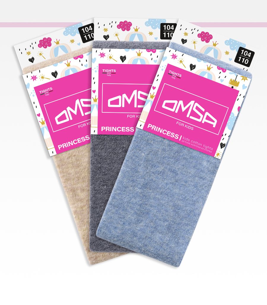 Колготки 3 пары Omsa Collant 12L01 BeigeMelange/GrigioMelange/JeansMelange.кмп.3 - фото 1