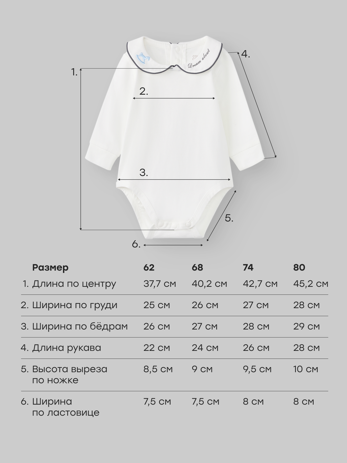 Боди и комбинезон Happy Baby 88629-0_milky-horse - фото 4