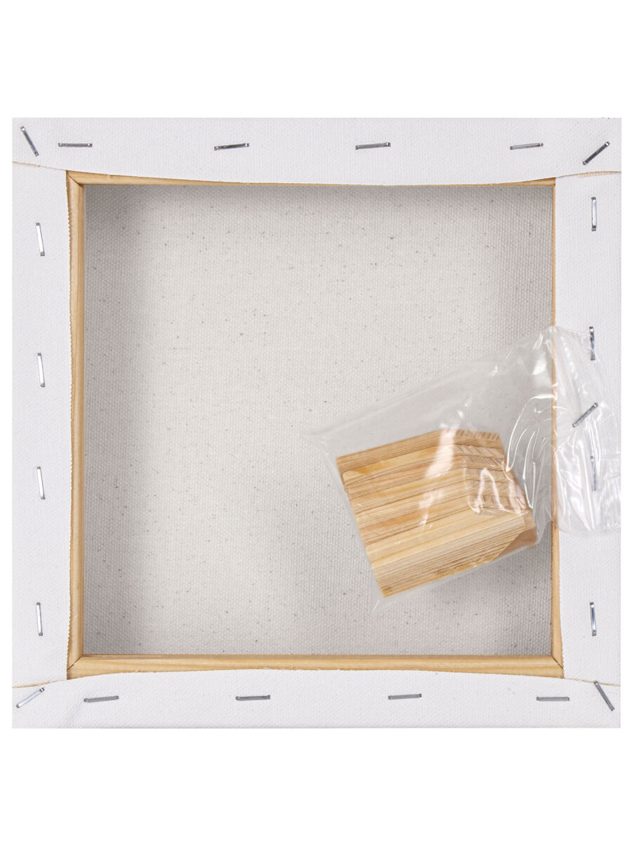 Холст для рисования Brauberg на подрамнике 20х20 см грунтованный 100% хлопок набор 2 штуки - фото 3