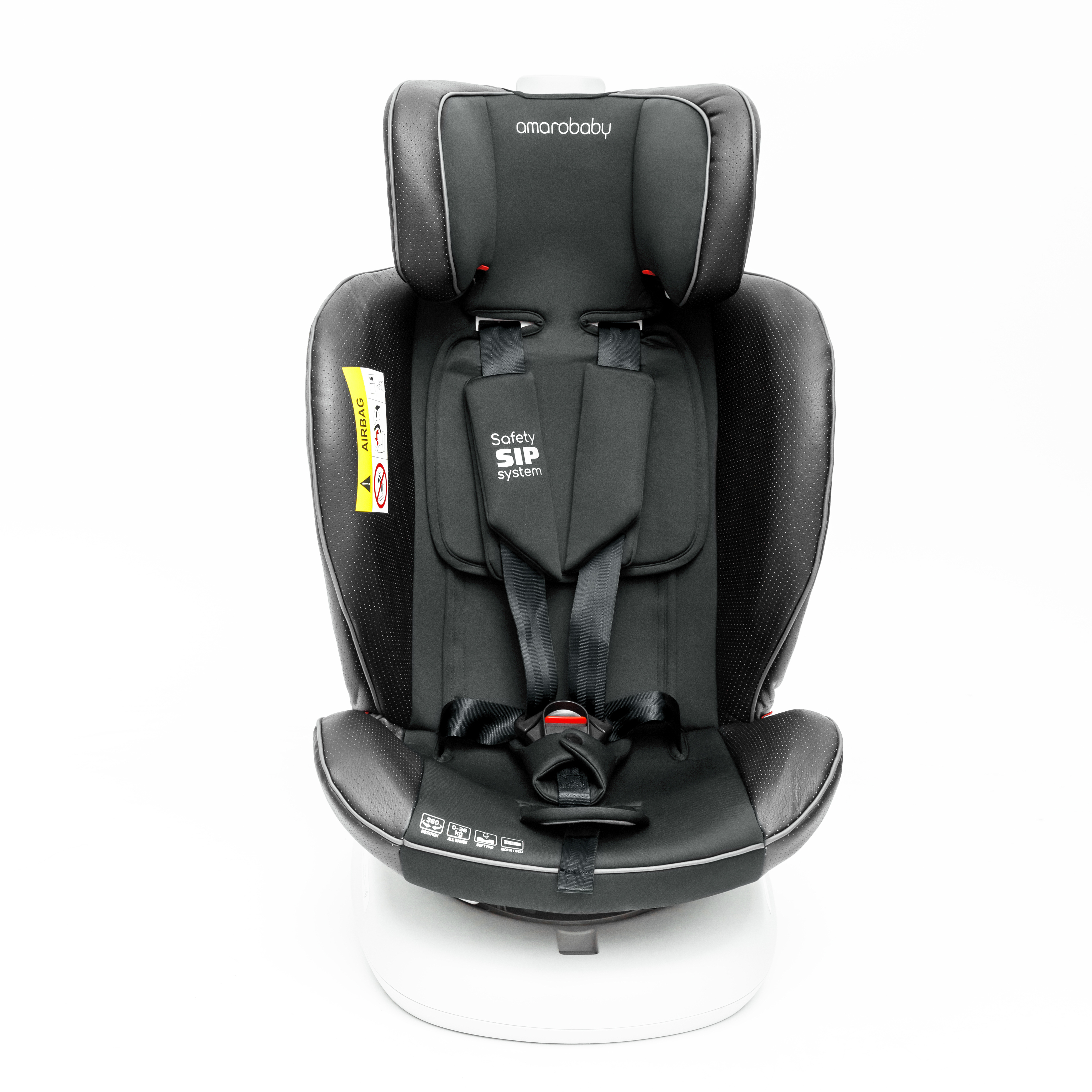 Автокресло Amarobaby Champion Isofix 0+/1/2/3 (0-36 кг) черный - фото 19