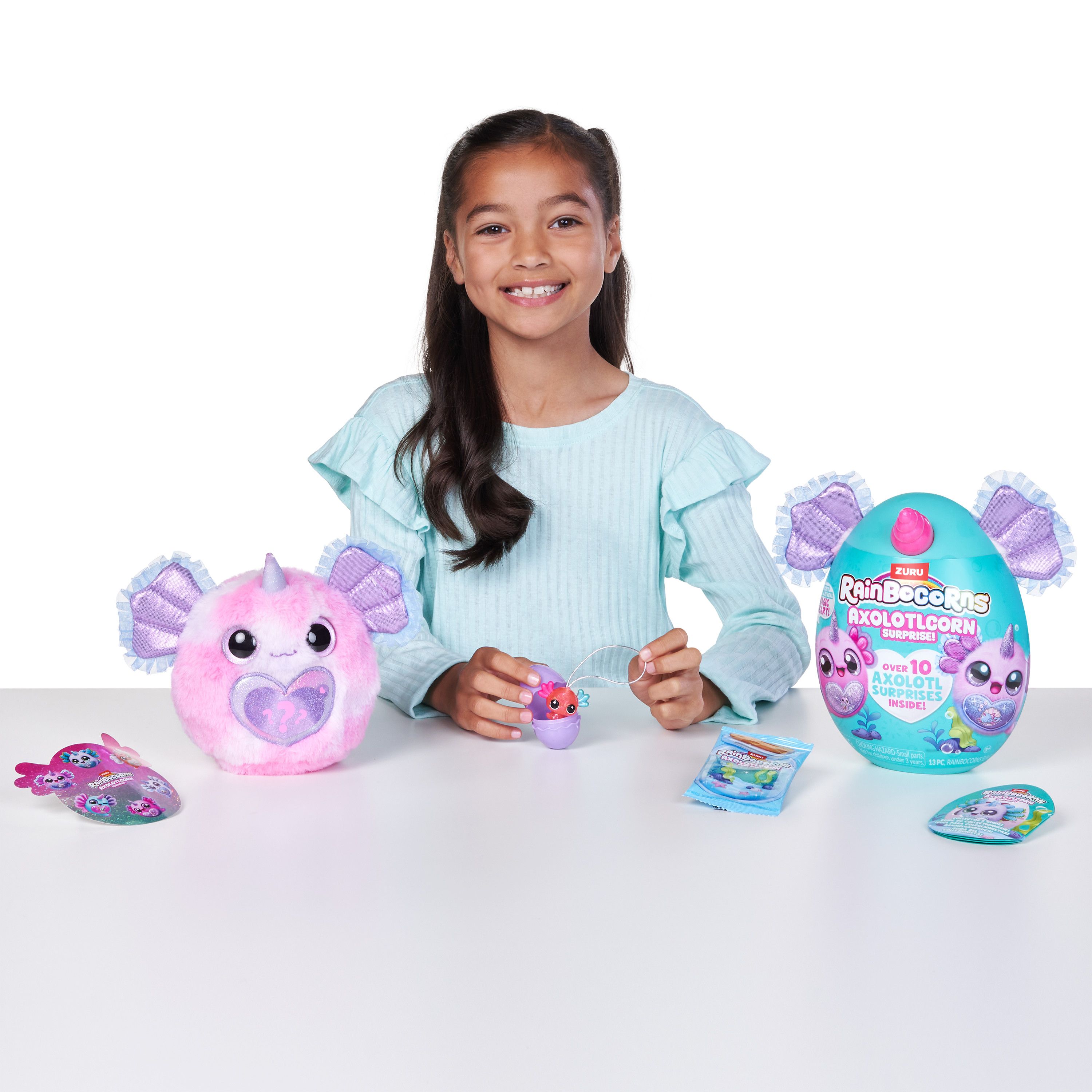 Игровой набор Zuru Rainbocorns Axolotlcorn Сюрприз 20см - фото 7