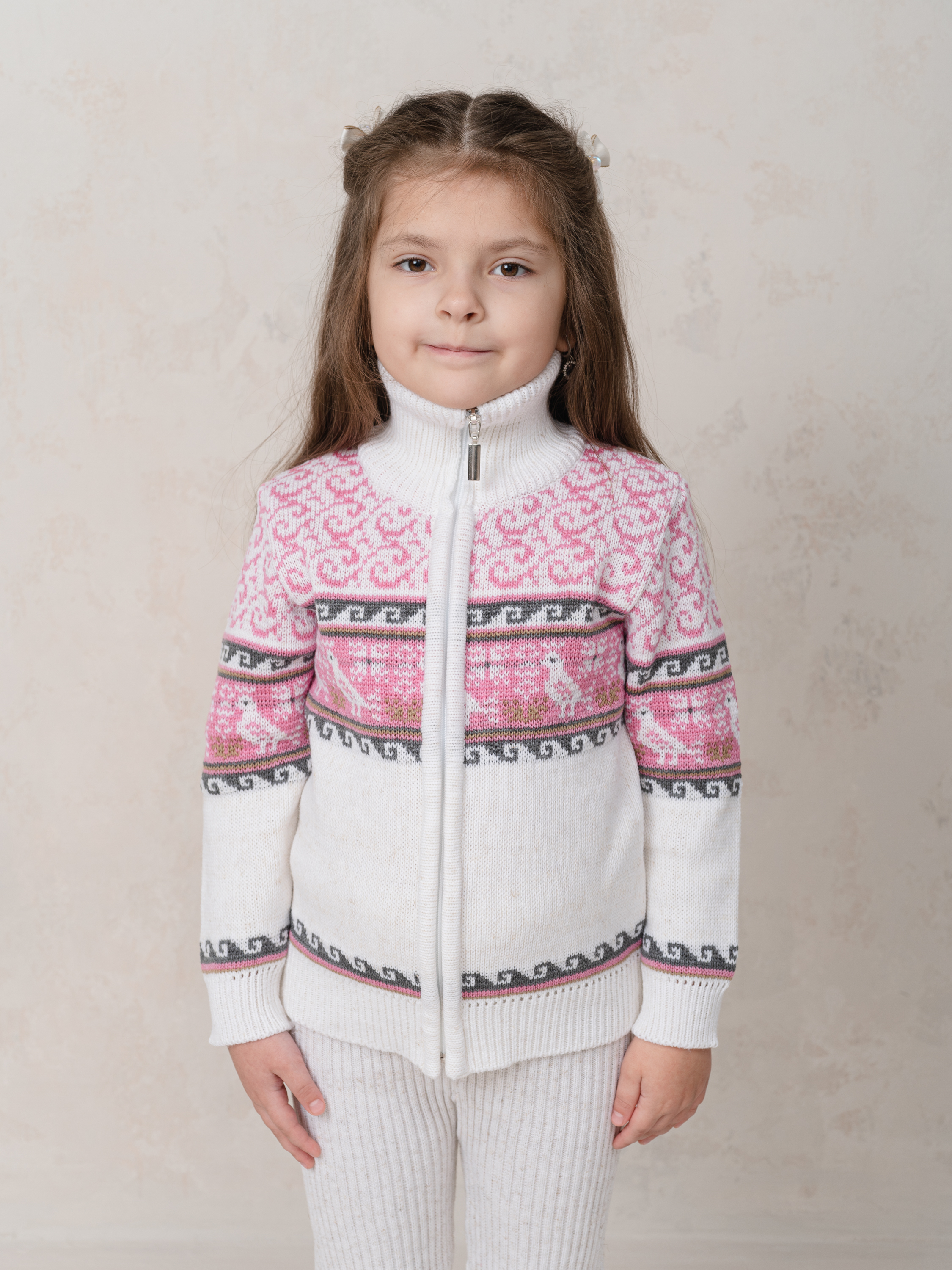 Кардиган КОвровский ТРИкотаж 0218/льняной-розовый - фото 1