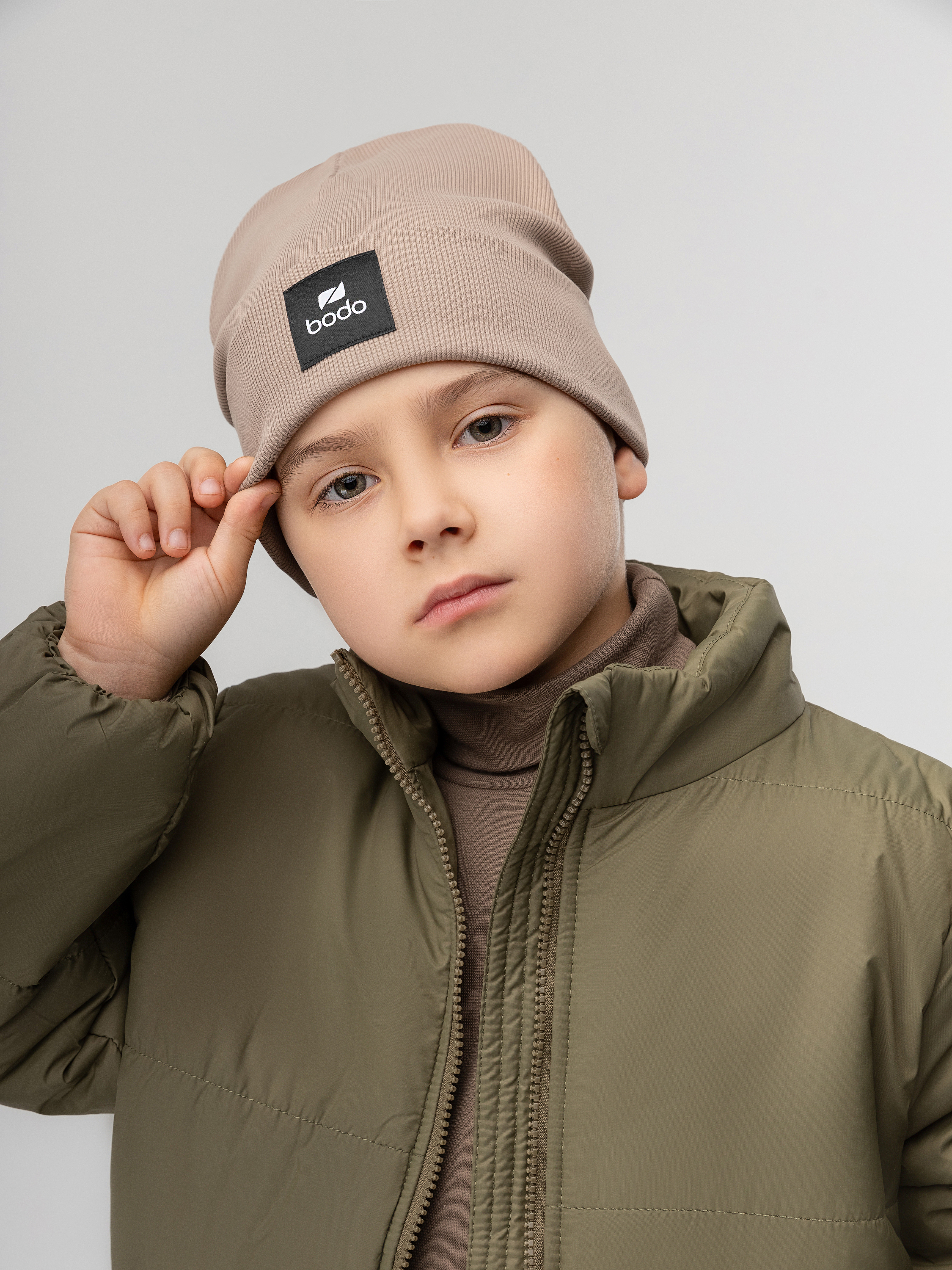 Шапка Bodo 10-271MU_темно-бежевый - фото 2