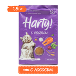 Корм для кошек Harty 1.8кг для чувствительного пищеварения с лососем сухой