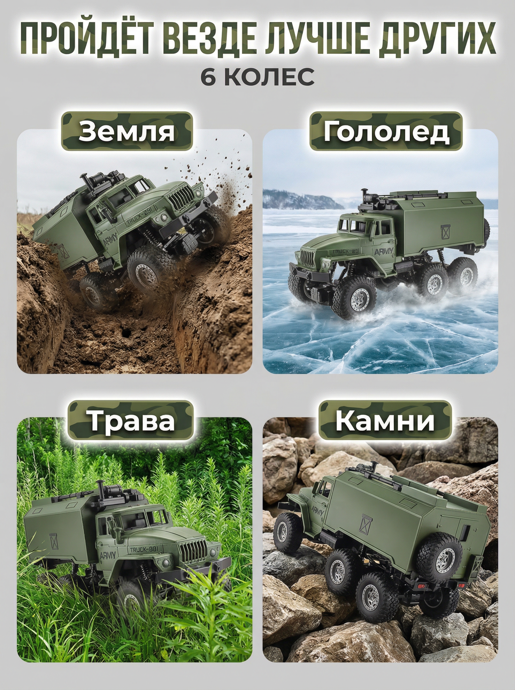 Грузовик РУ Игрозаврик Урал 1:16 - фото 6