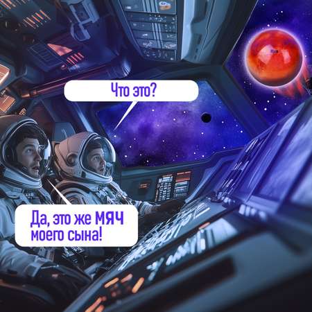 Мяч детский moon ball Крутой Замес 1TOY Марс попрыгунчик лунный галактический мон бол