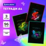 Общая тетрадь Brauberg клетка 96 лист. 3 шт.