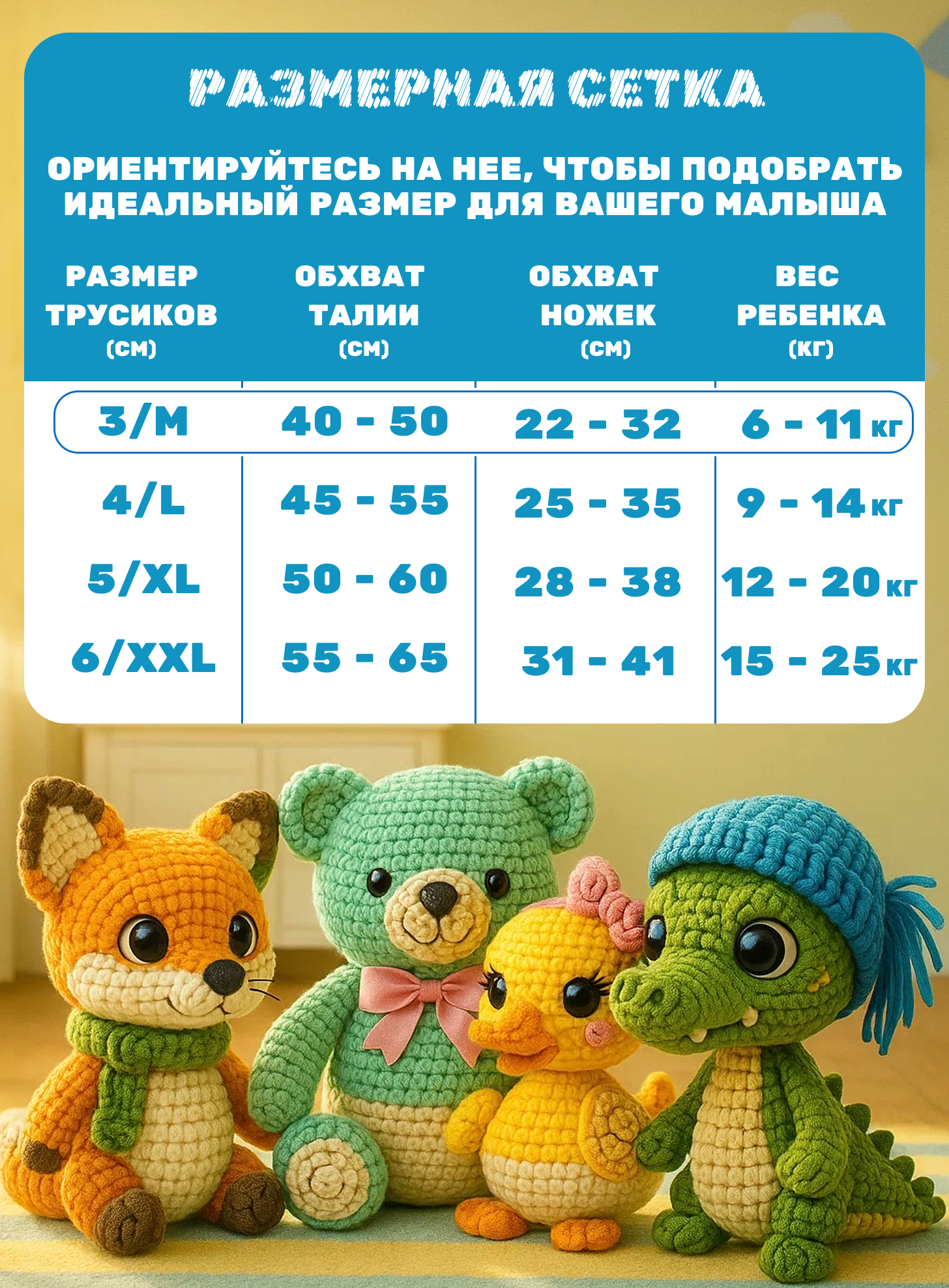 Подгузники Yoshioto (6-10 кг) 44 шт. - фото 9