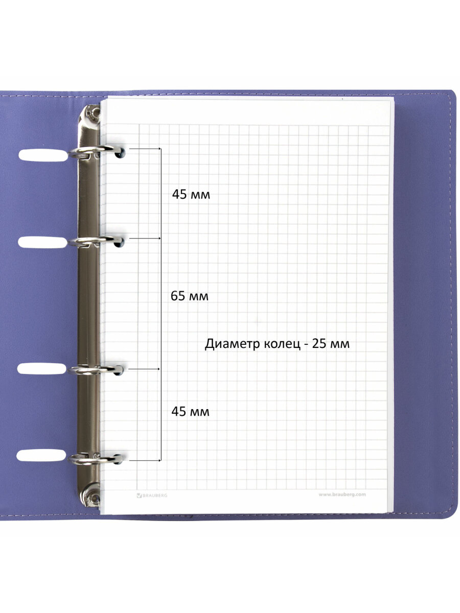 Тетрадь со сменным блоком Brauberg клетка 120 лист. - фото 6