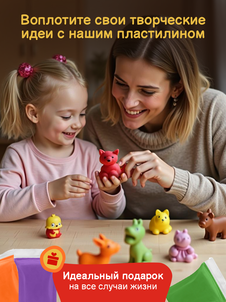 Пластилин Рыжий кот легкий, воздушный 72 цв. - фото 4