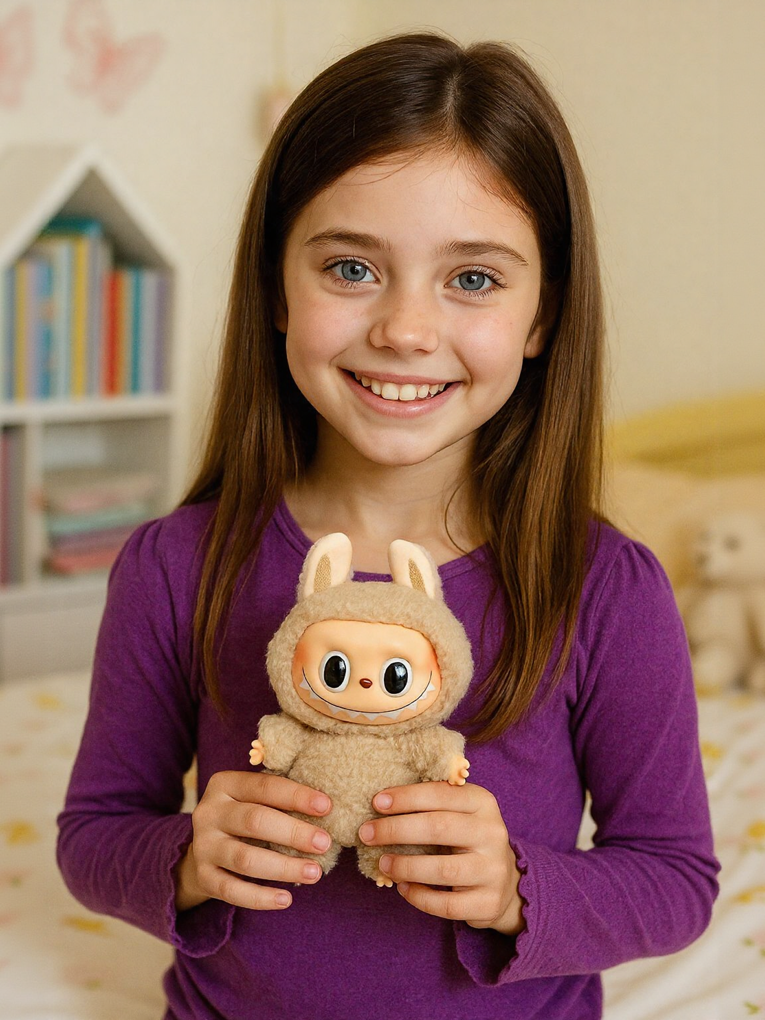 Брелок Labubu бежевый - фото 7