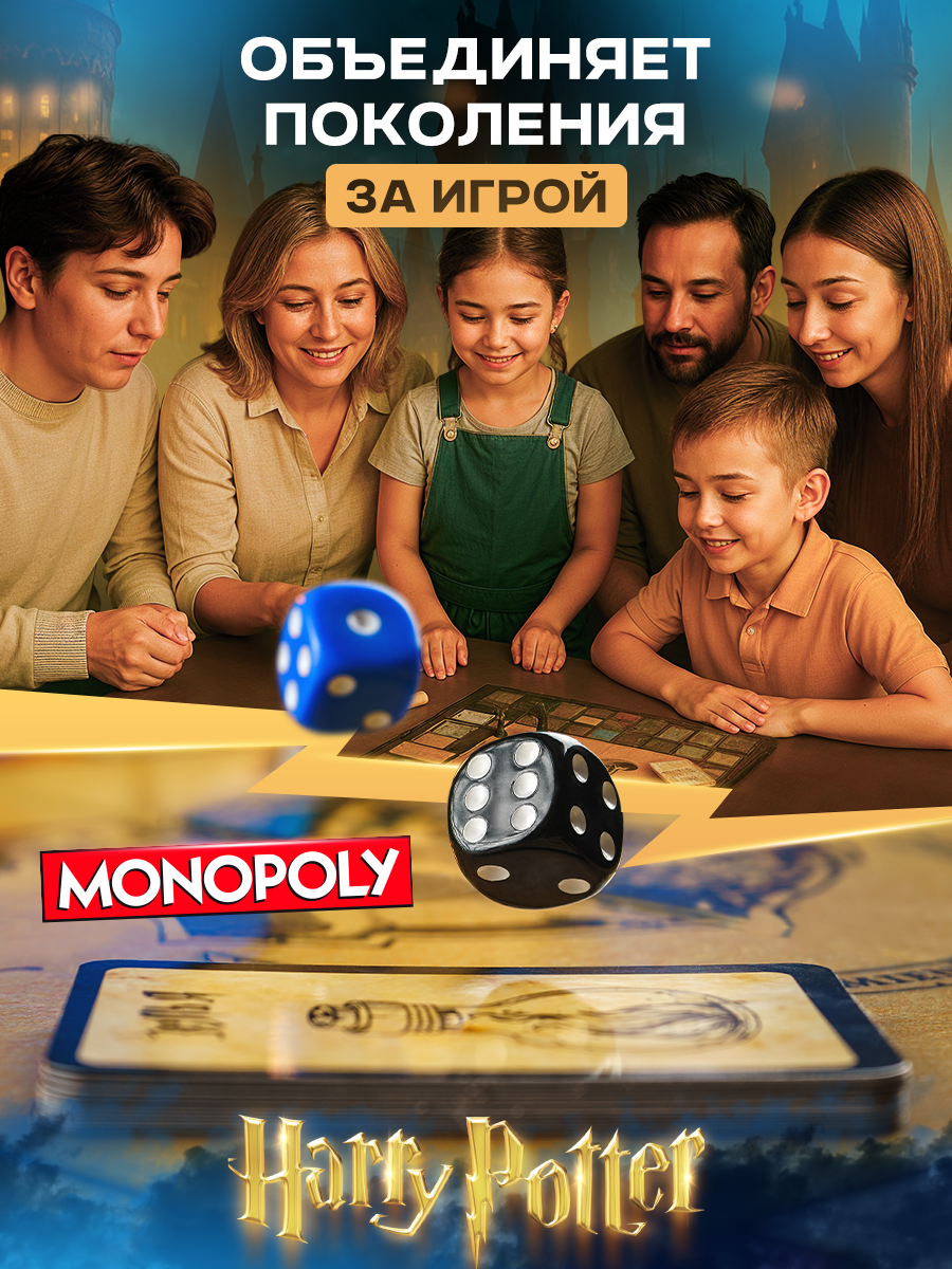 Настольная игра Harry Potter Монополия в деревянном коробе - фото 3