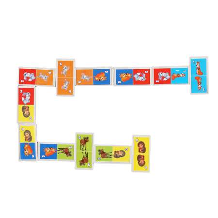 Настольная игра Умные игры Домино Лесные животные