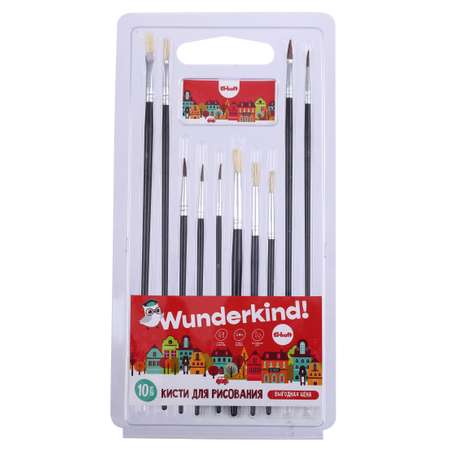 Кисть Erhaft 10 шт. (щетина, пони)