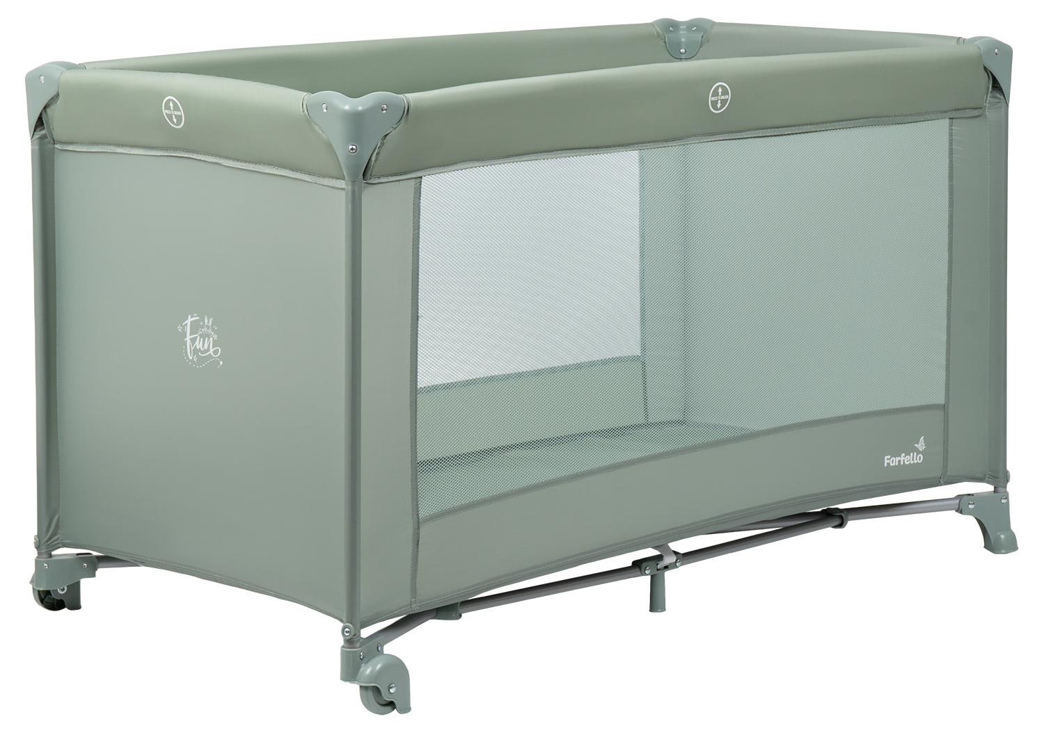 Манеж кровать Farfello Fun зеленый FN-2 - фото 8