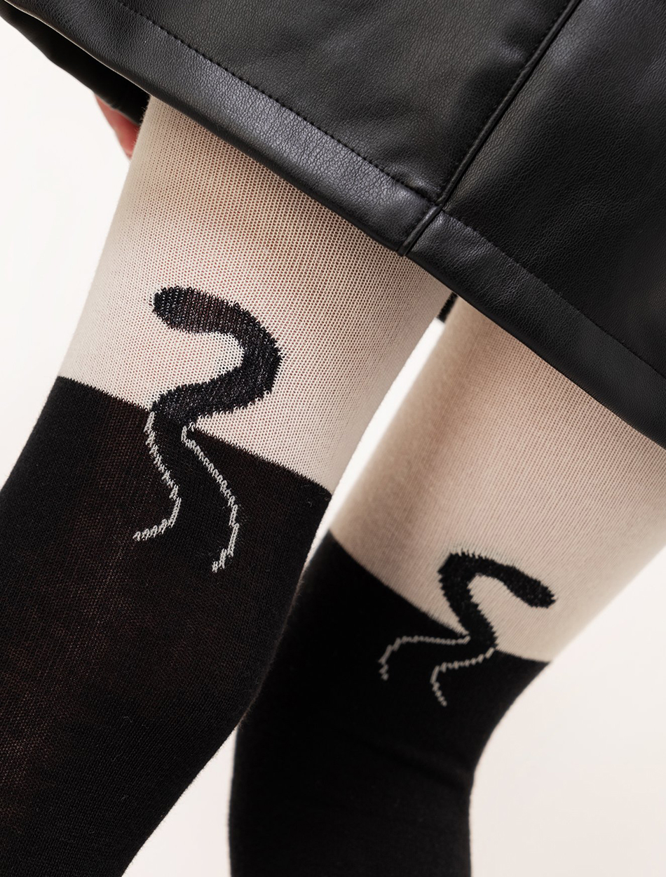 Колготки HappyFox HFGM5611кремовый.черный - фото 5