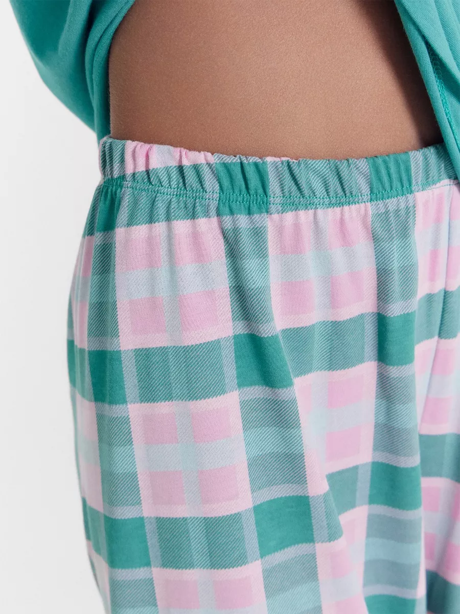 Пижама Mark Formelle (Марк Формэль) 567740/светлая лагуна +клетка на розовом - фото 9