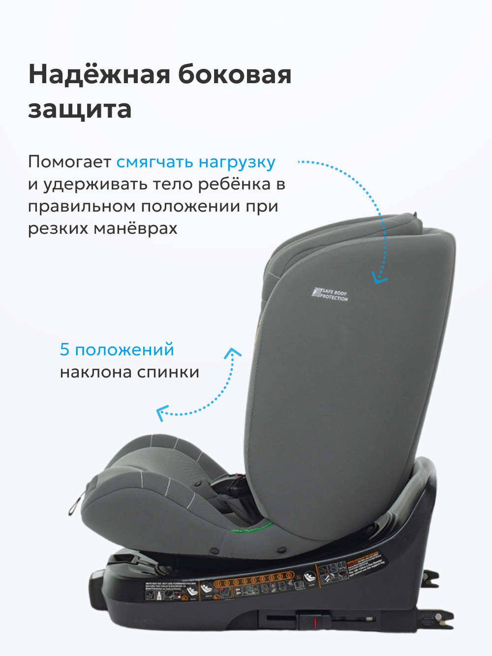 Автокресло Foppapedretti Iturn Isofix 0+/1/2/3 (0-36 кг) серый - фото 5