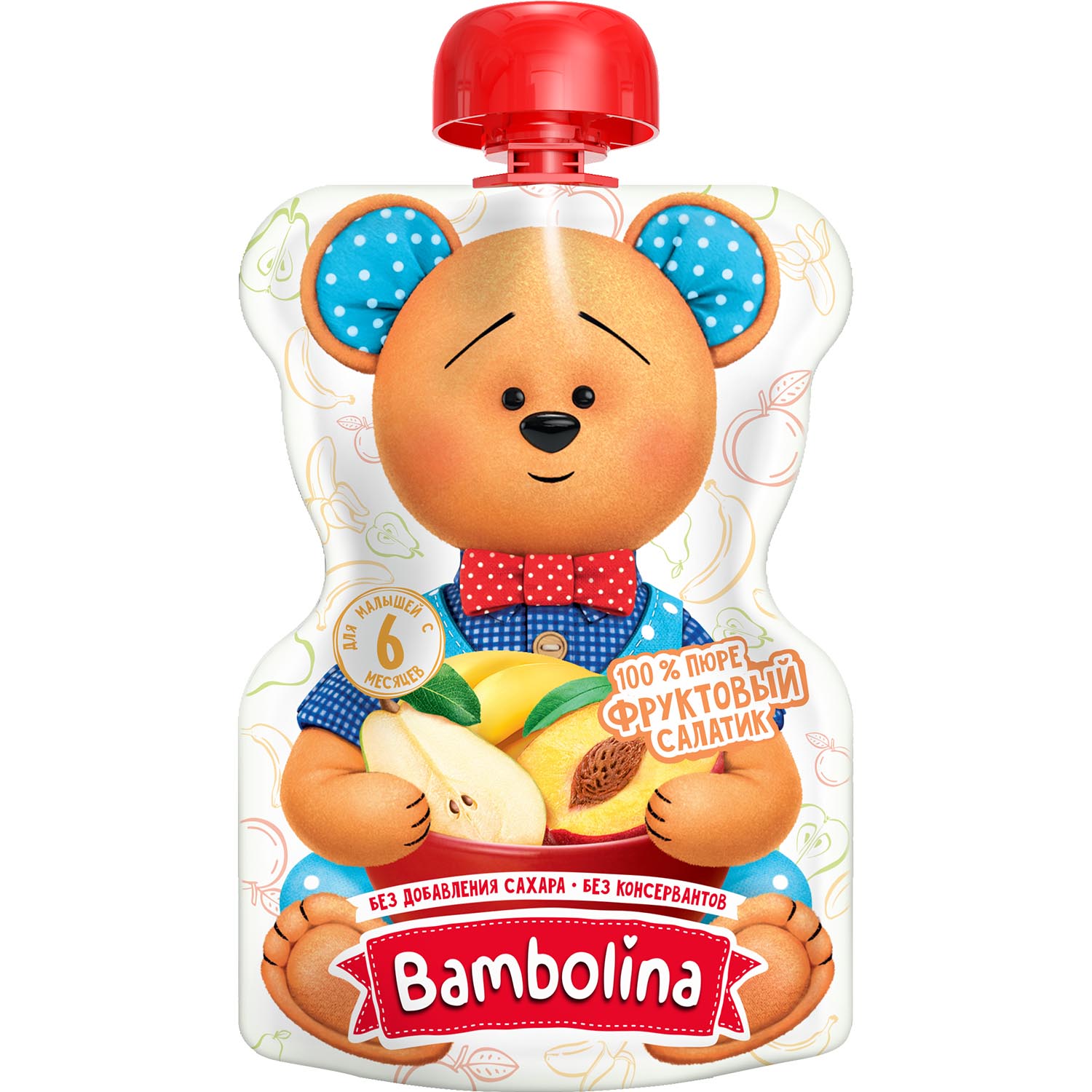 Пюре Bambolinа Фруктовый салатик с 6 мес 90 г - фото 1