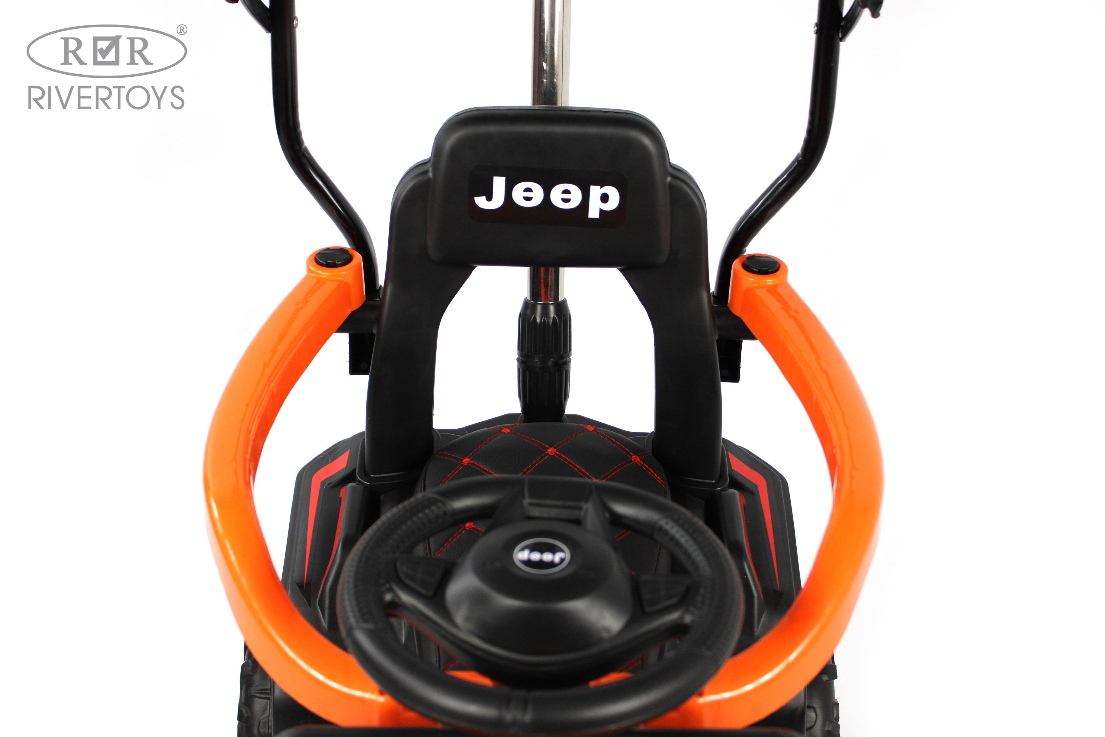 Электромобиль RIVERTOYS G003GG-ORANGE С пультом ДУ - фото 7