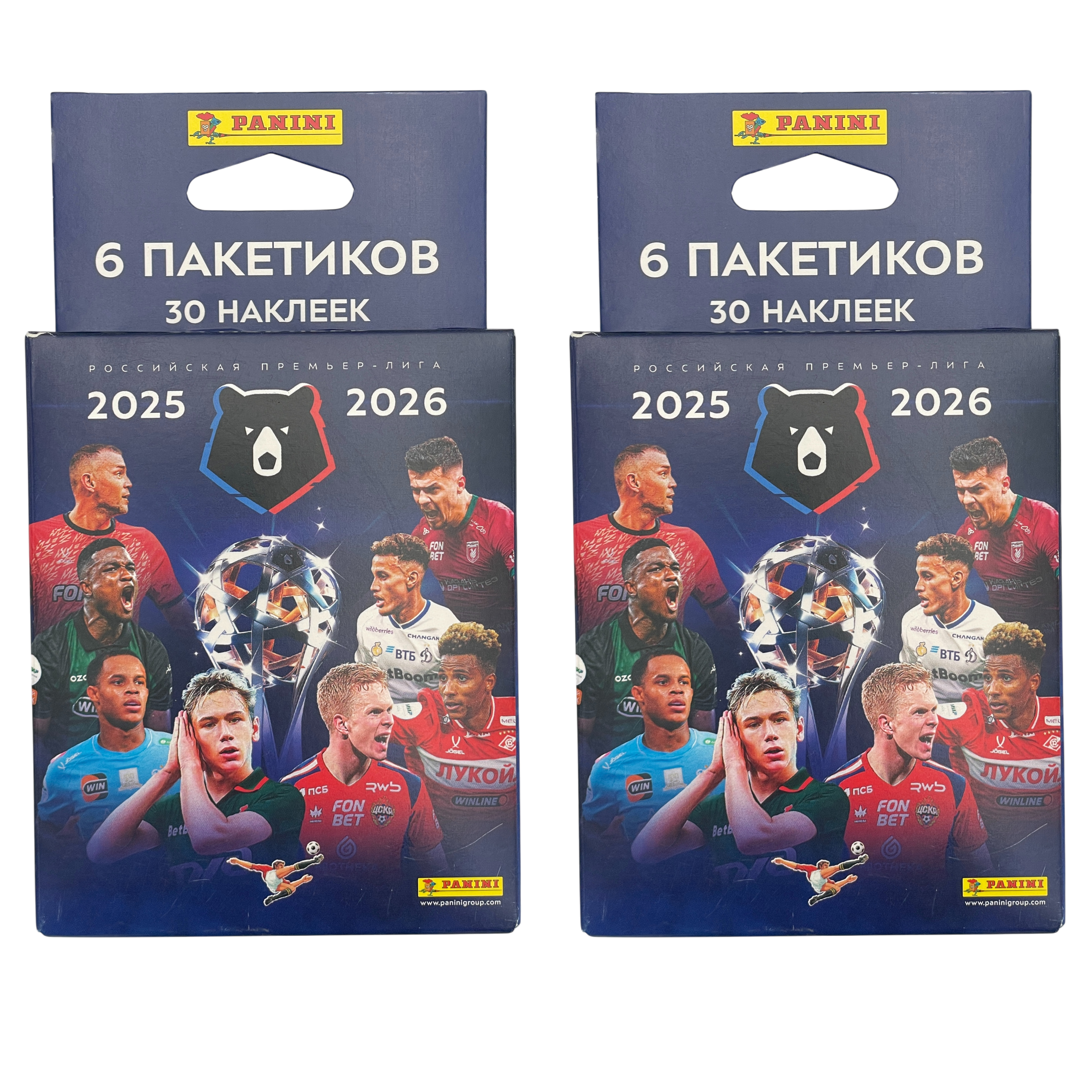 Изображение товара Набор коллекционных наклеек Panini РПЛ сезон 2025-2026 12 шт. в эко-блистере