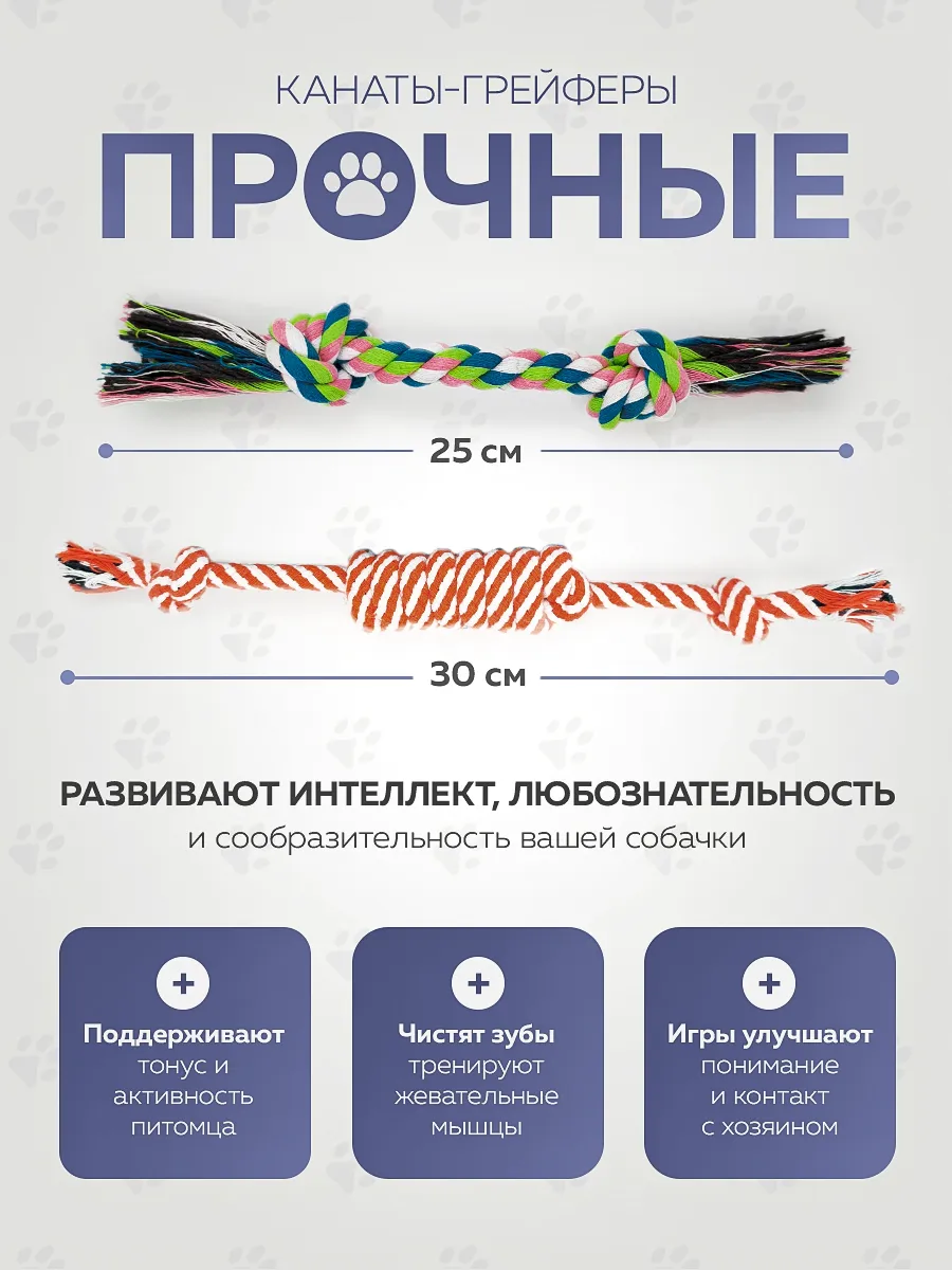 Игрушки для собак ZOOSHI и щенков набор 10 в 1 - фото 3