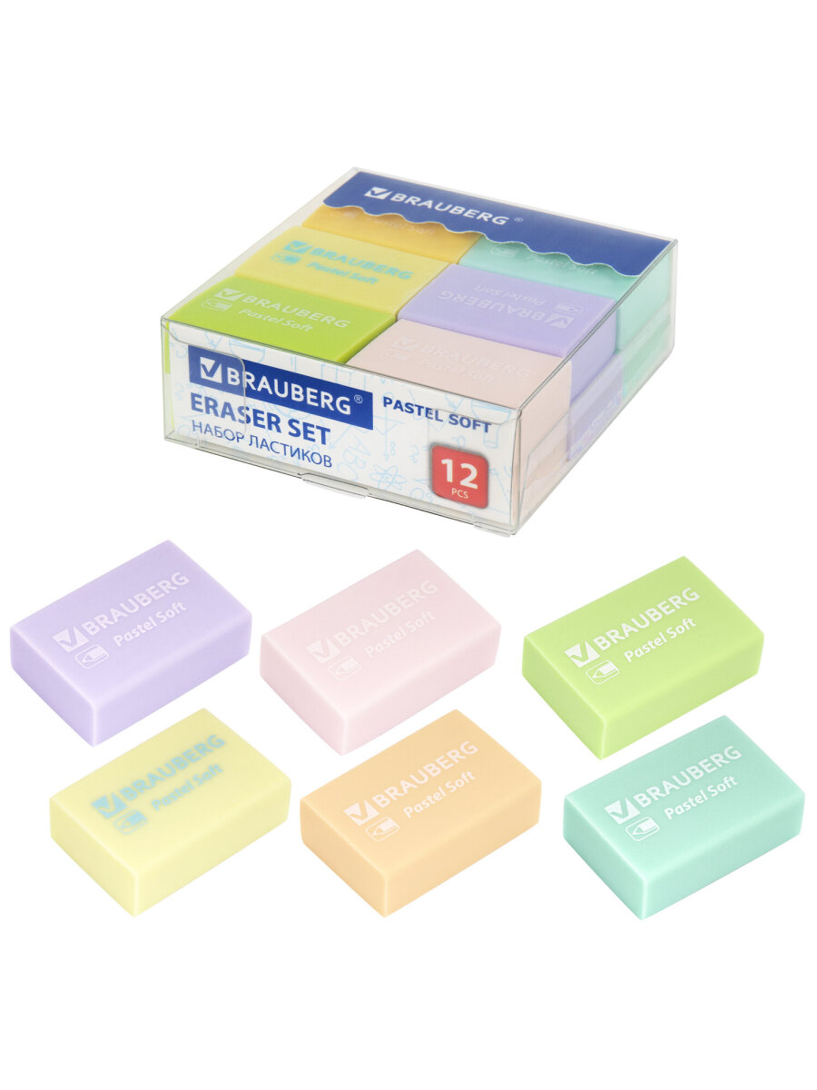 Ластик Brauberg Soft 12 шт. - фото 5