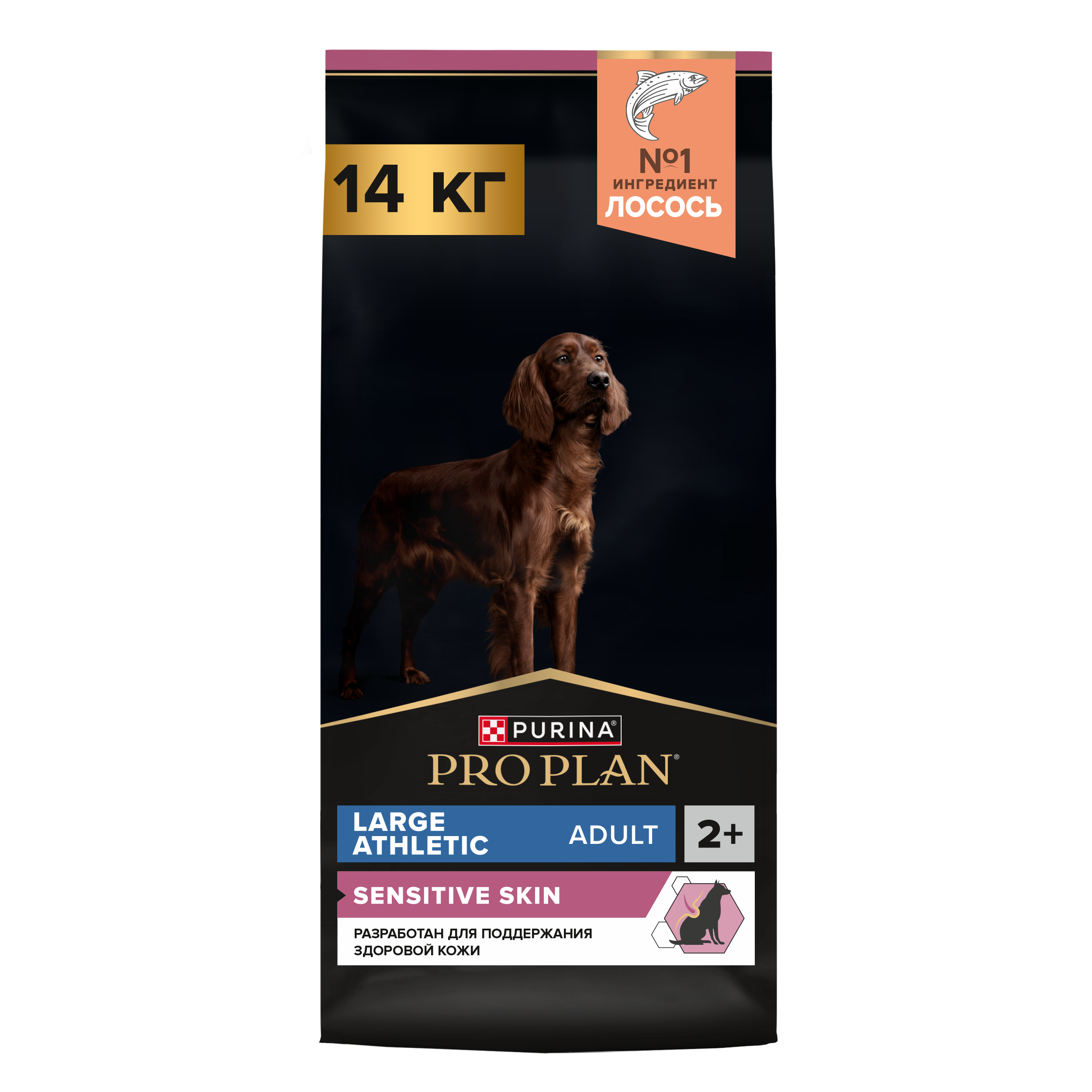 Корм сухой для собак PRO PLAN SENSITIVE SKIN 14 кг с лососем для крупных пород - фото 1