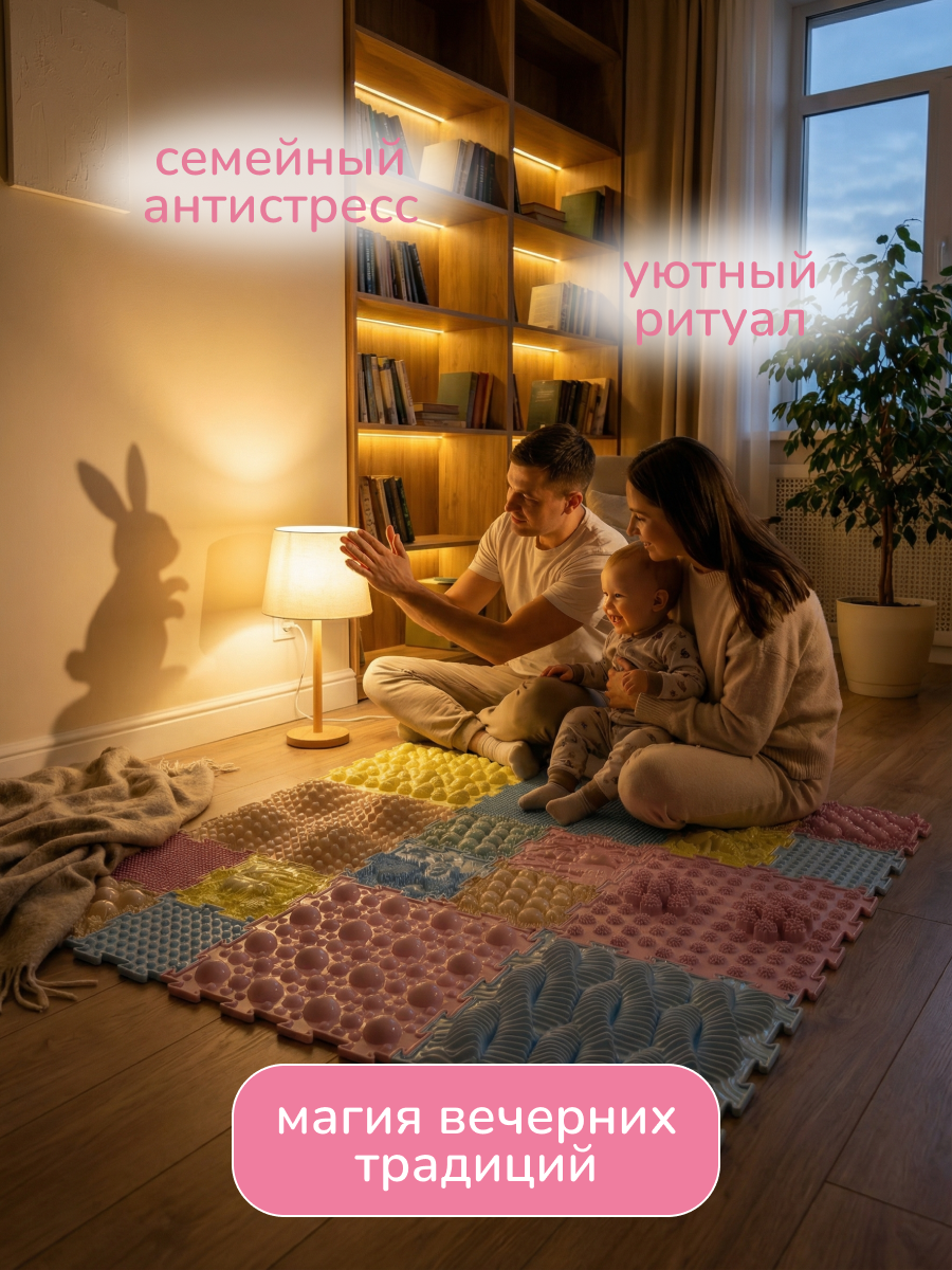 Коврик-пазл Ортодон массажный развивающий детский 26 x 220 см 18 шт. - фото 18