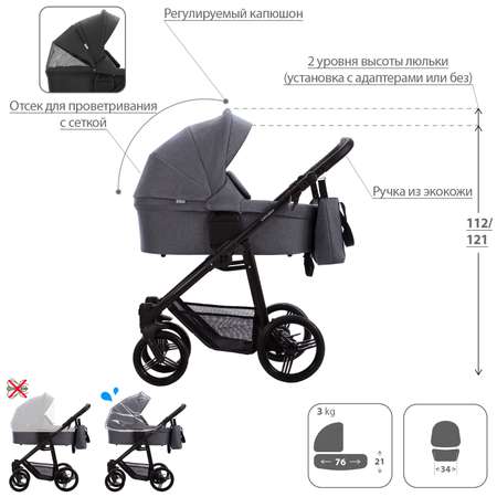 Коляска 2в1 Bebetto Explorer Air Lux